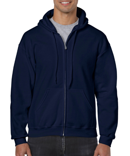 Gildan Zip Hoodie Navy - Bennevis Clothing