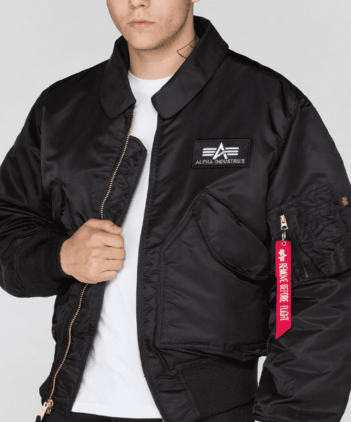 thumbnail image 2 of Jungle MA2 CWU Bomber Jacket – US Military Style, Black Nylon, Unisex, Sizes XXS To 6XL 2 of 5