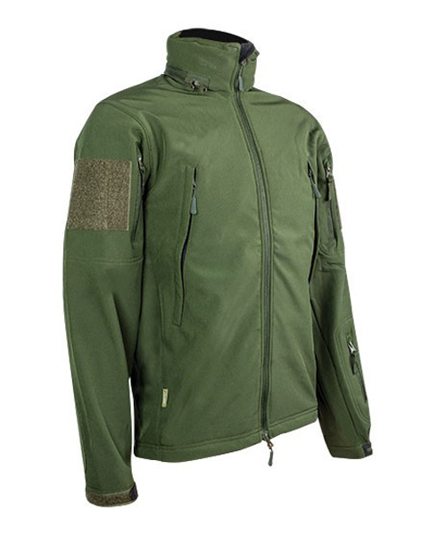 Tactical Waterproof Softshell Fleece Jacket Highlander Olive - Bennevis ...