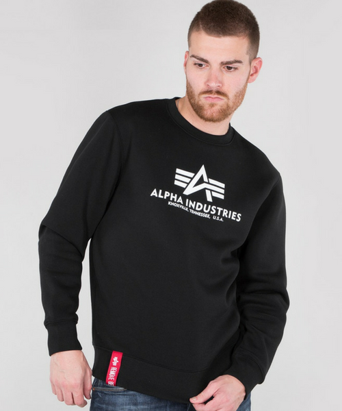 Alpha Industries Basic Sweater Black - Bennevis Clothing