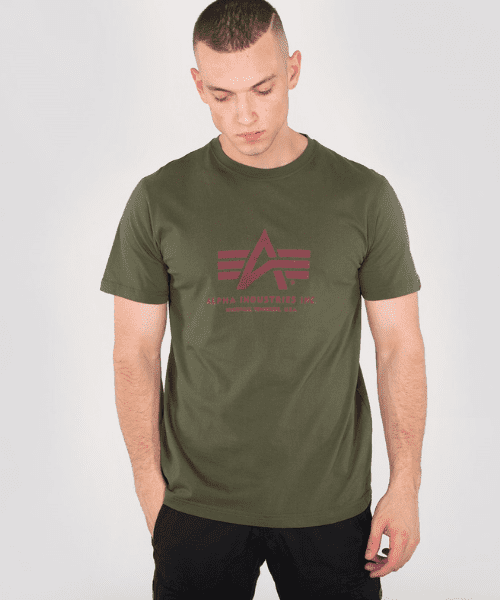 Alpha Industries Basic T-Shirt Dark Green - Bennevis Clothing