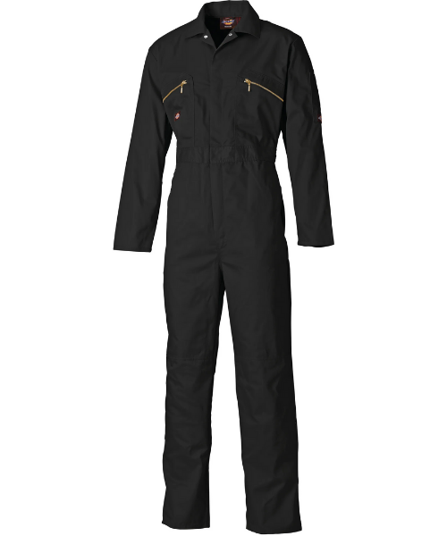Dickies Redhawk Overall With Zip Front Black - Bennevis Clothing