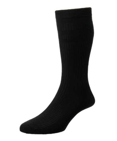 HJ Socks Soft Tops Original Cotton Black - Bennevis Clothing