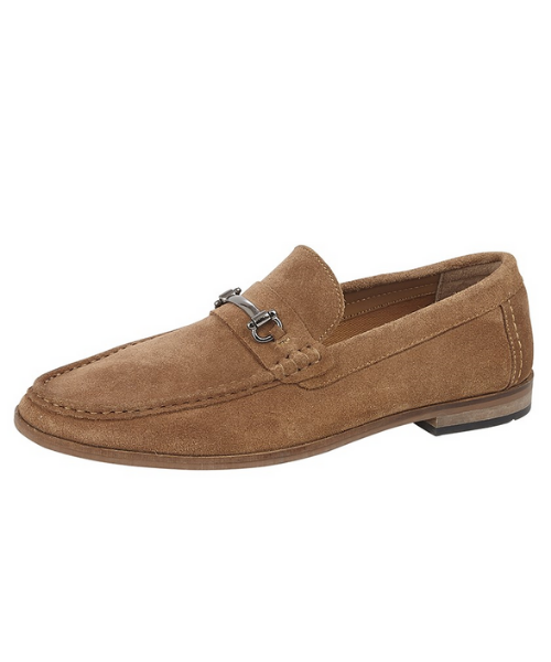 Suede Leather Loafers Sand - Bennevis Clothing