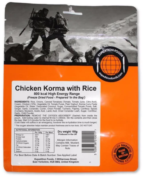 Expedition Foods Chicken Korma-800kcal